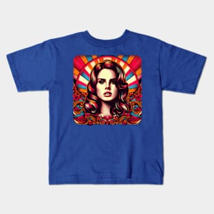 Lana Del Rey - Vintage Psychedelic Design Kids T-Shirt